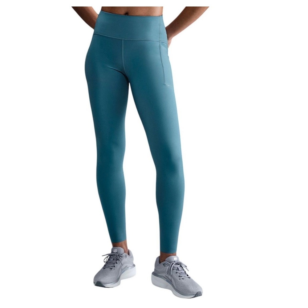 Nike Women's Swift 7/8 Running Leggings size XXL Teal Blue High Waist
